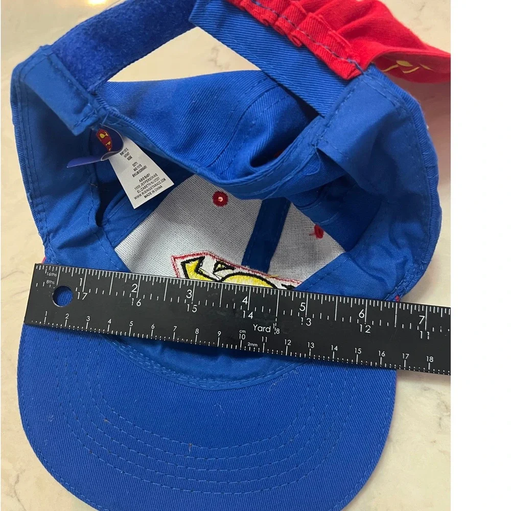 DC Comics Superman Infant Blue Baseball Cap‎ Hat with Attached Red Cape Logo